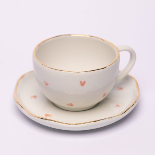 Hearts Kapućino šolja i tacna